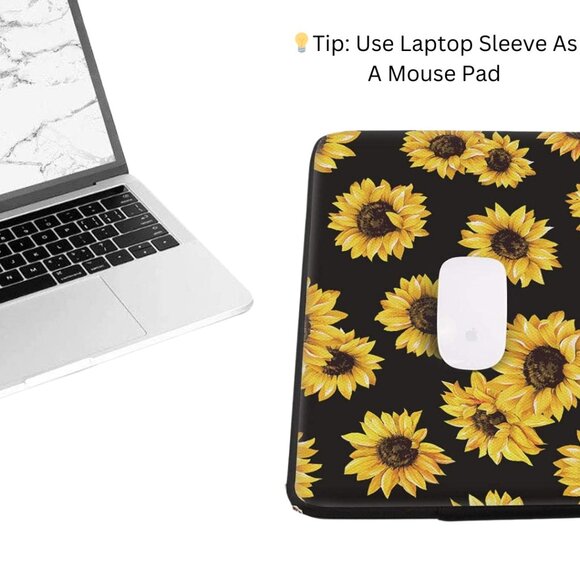 Sunflower Padded Water Resistant 15" Tablet Laptop Case NWT - Picture 4 of 7